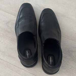 Men's Black Slip-On Dress Loafers